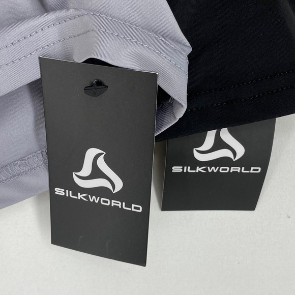 Silkworld Womens Size Small Medium Two Pack Active Wear Tank Tops Black Gray - Picture 4 of 8